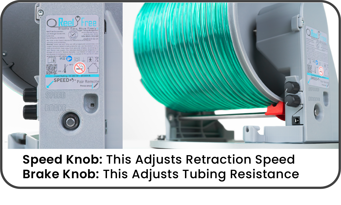 Retractable Oxygen Tubing Reel