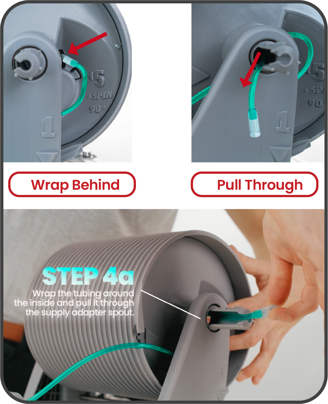 Step 4a - Self Retracting Oxygen Tubing