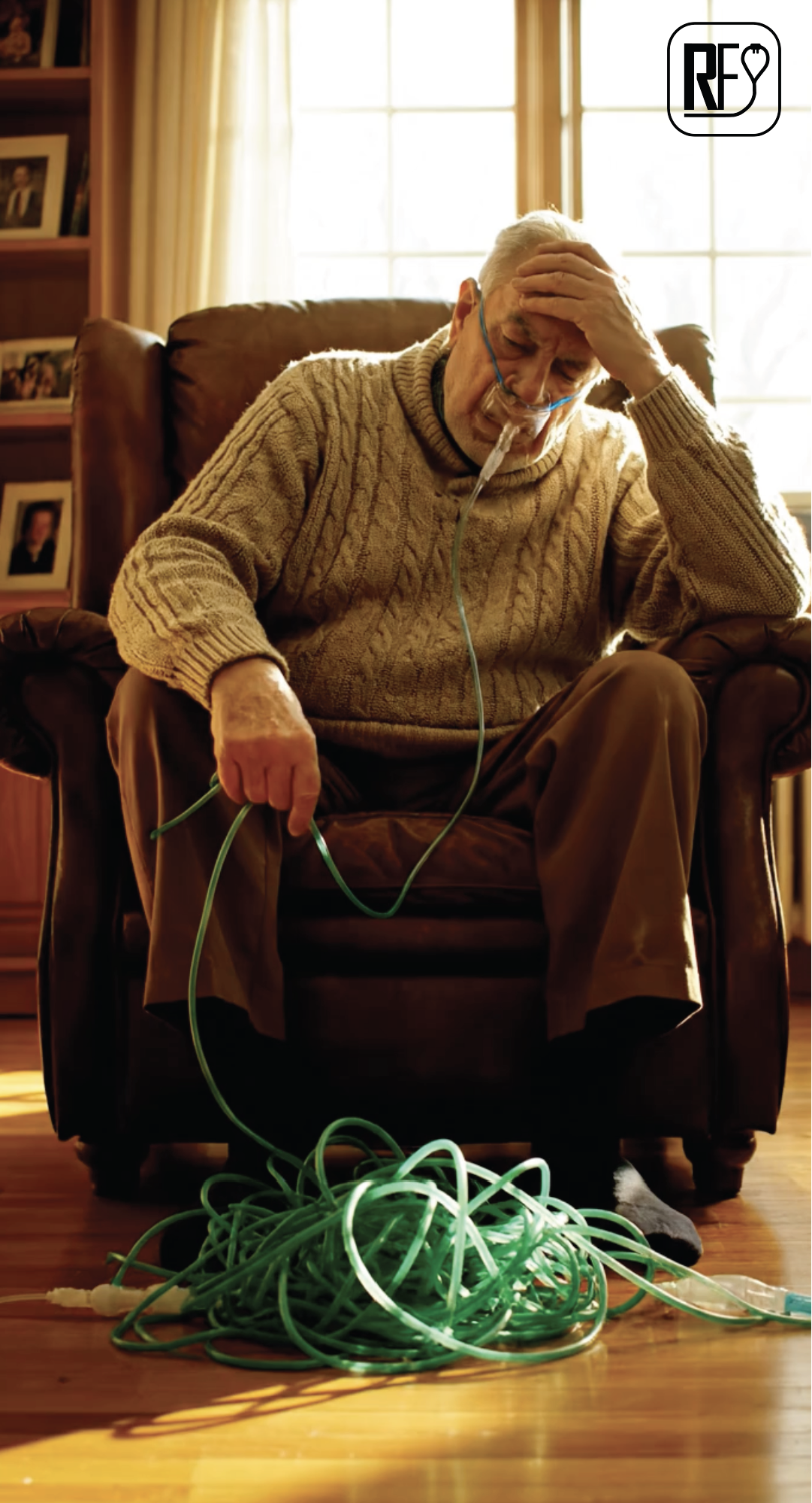 How to prevent oxygen tubing from tangling in a home oxygen setup